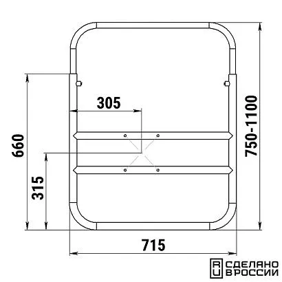 Рама под сидение в надувных лодках с надувным дном АМГ5