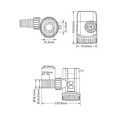 Насос осушительный автоматический 1100GPH 13B Series 12В (датчик времени)