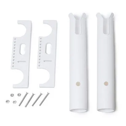 Держатель спиннинга SUNFINE двойной 50мм, белый пластик (Замена EASTERNER C12706-S)