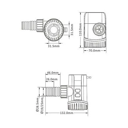 Насос осушительный автоматический 600GPH 13B Series 12В (датчик времени)