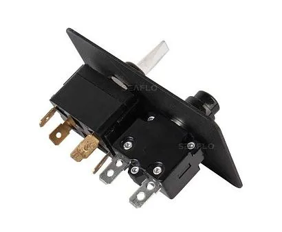 Панель управления с предохранителем для осушительного насоса (ручной-выкл-авто) 12/24В, алюминий