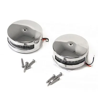 Огни бортовые светодиодные 76х33 мм, нержавеющая сталь