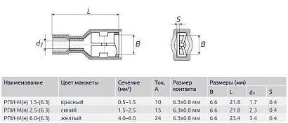 Разъем плоский нейлон 6.0-7-0.8 (мама) (100 шт)