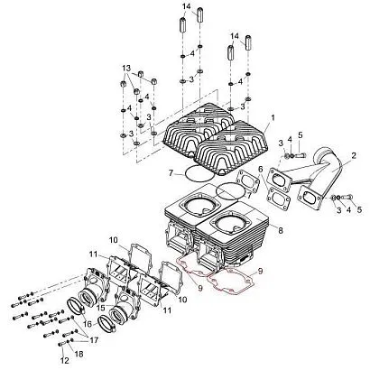 Прокладка под цилиндр РМЗ 550 RM-082198