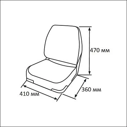 Сиденье мягкое складное Economy Low Back Seat, серое