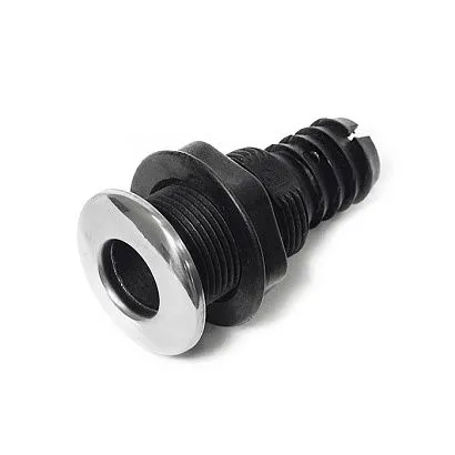 Стакан дренажный SUNFINE 25мм с нержавеющей накладкой, основание пластик